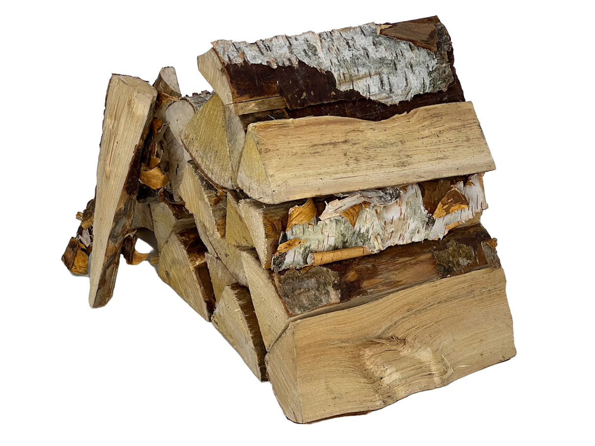 Birke brænde 5rm - Friskt - 30 cm