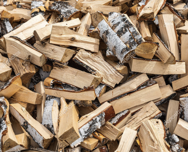 Birke brænde 10rm - OVN TØRRET