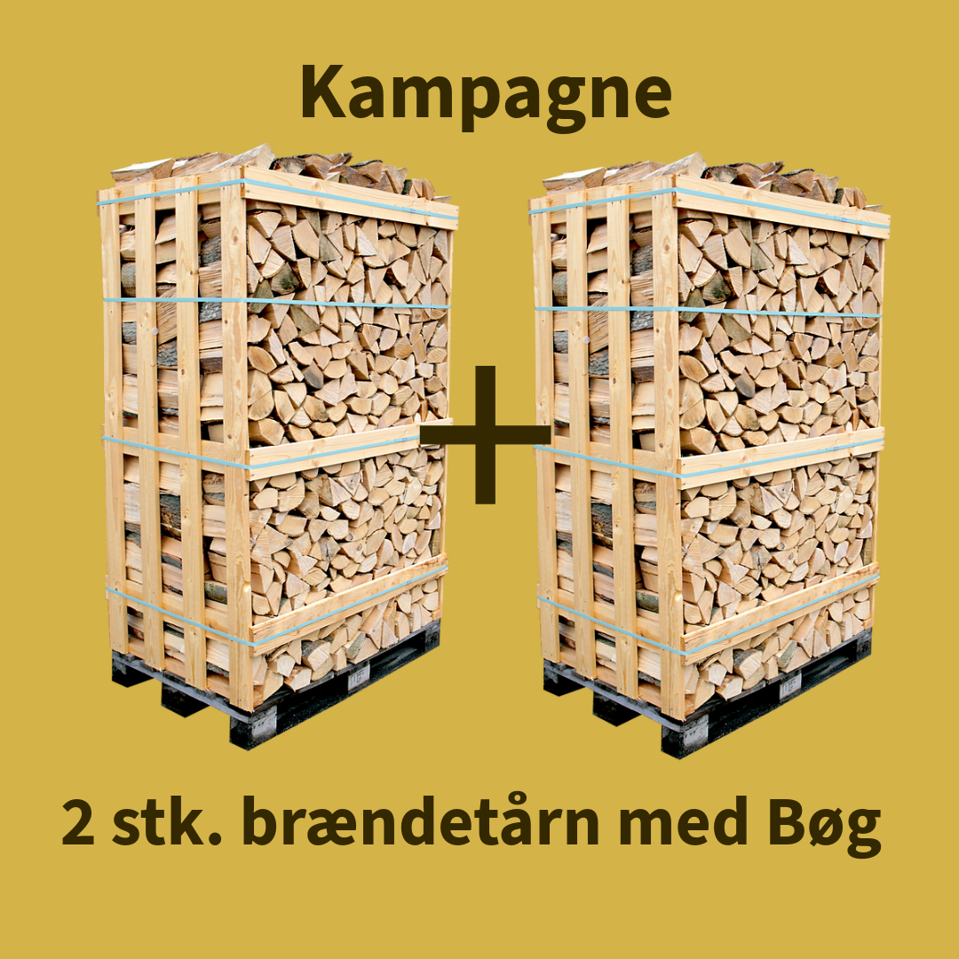 Kampagne 2 stk. Bøg brændetårn. Fri fragt.