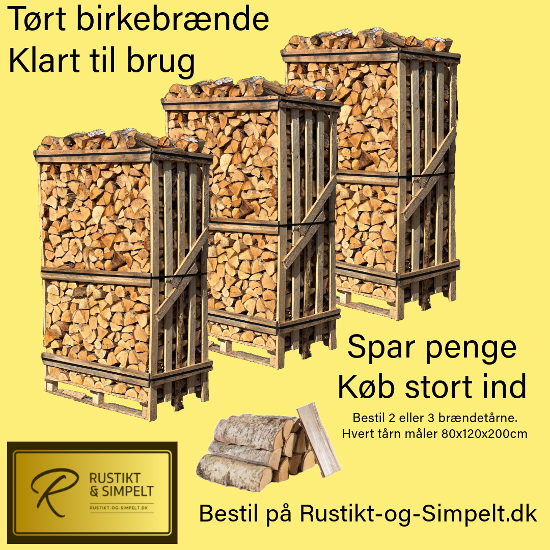 Birk Brændetårn 2 stk.- Ovntørret