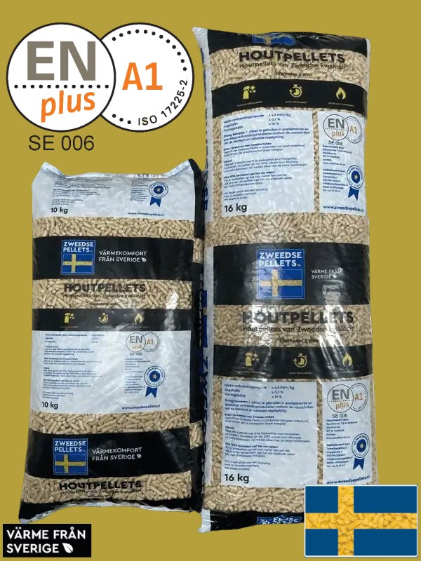 Træpiller 6mm ENplus A1 certificeret 84 x 10 kg.